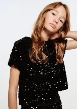 Top à paillettes
