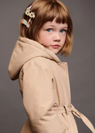 Trench-coat avec doublure en fourrure