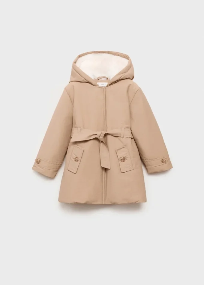 Trench-coat avec doublure en fourrure