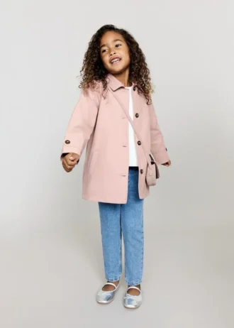 Trench-coat boutonné en coton