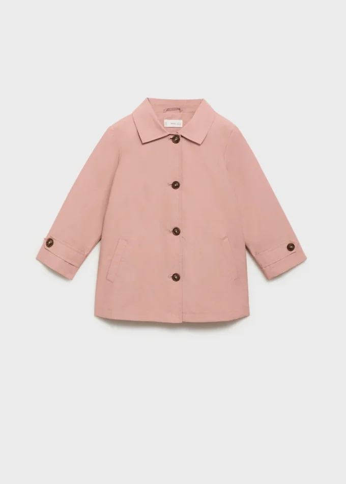Trench-coat boutonné en coton