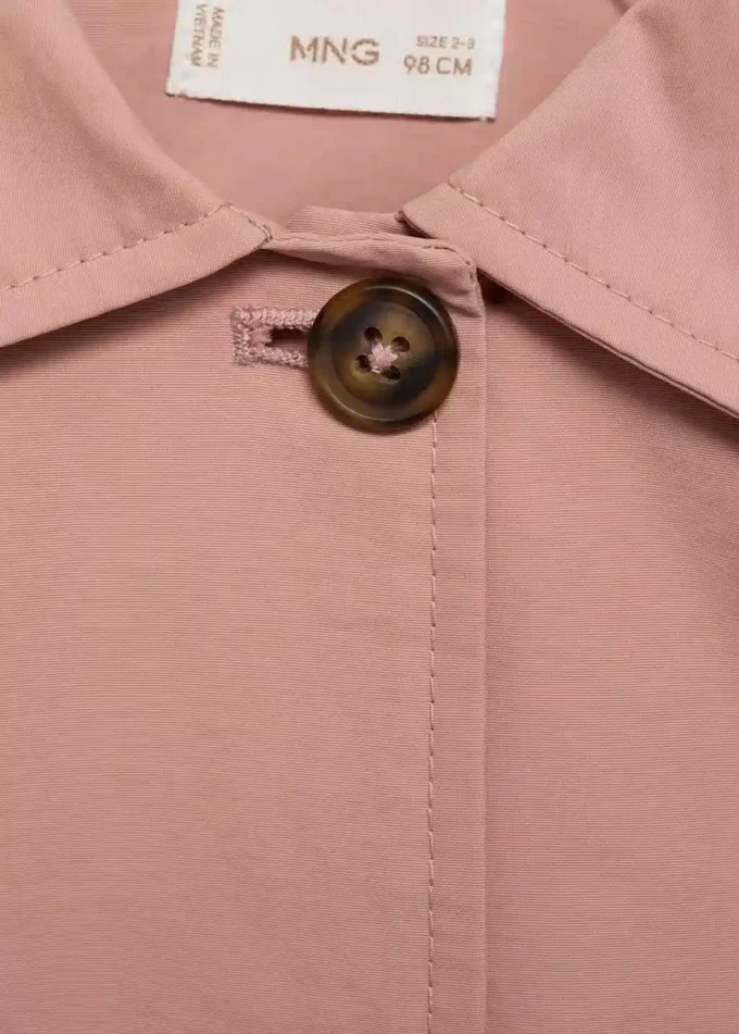 Trench-coat boutonné en coton