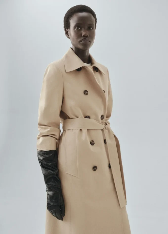 Trench-coat classique 100 % coton