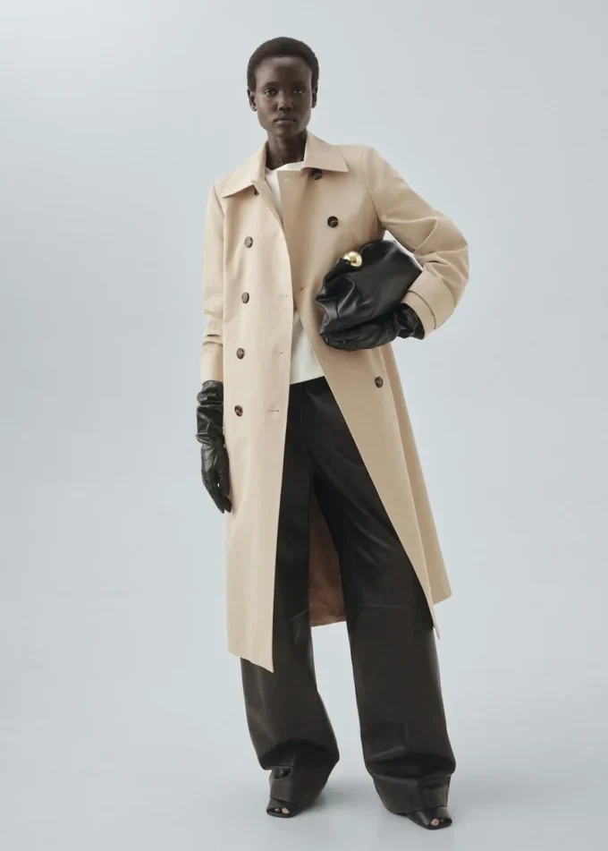 Trench-coat classique 100 % coton