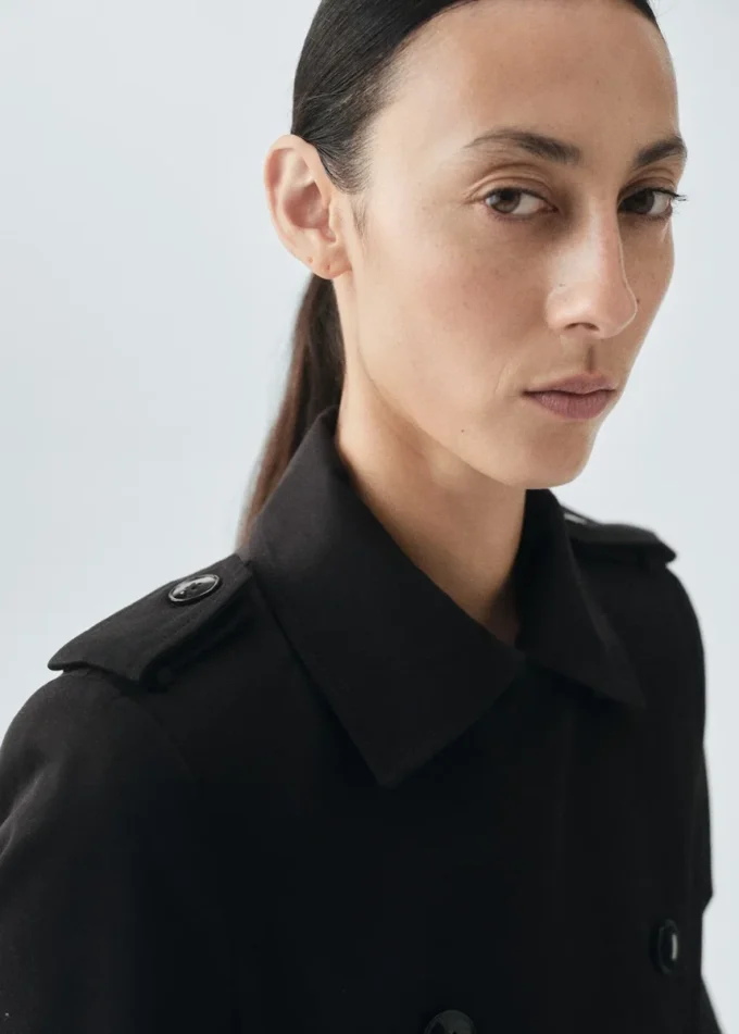 Trench-coat classique 100 % coton