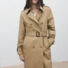 Trench-coat classique avec ceinture