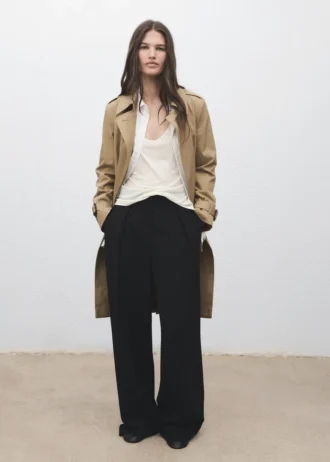 Trench-coat classique avec ceinture