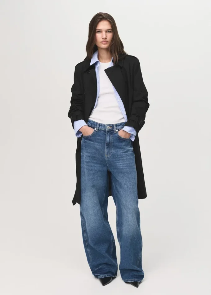Trench-coat classique avec ceinture