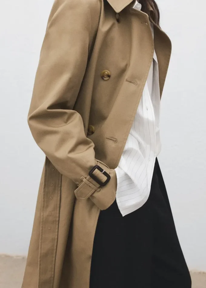 Trench-coat classique avec ceinture