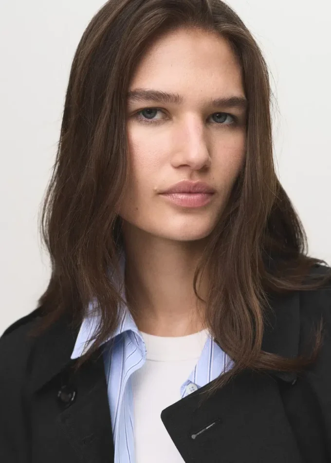 Trench-coat classique avec ceinture