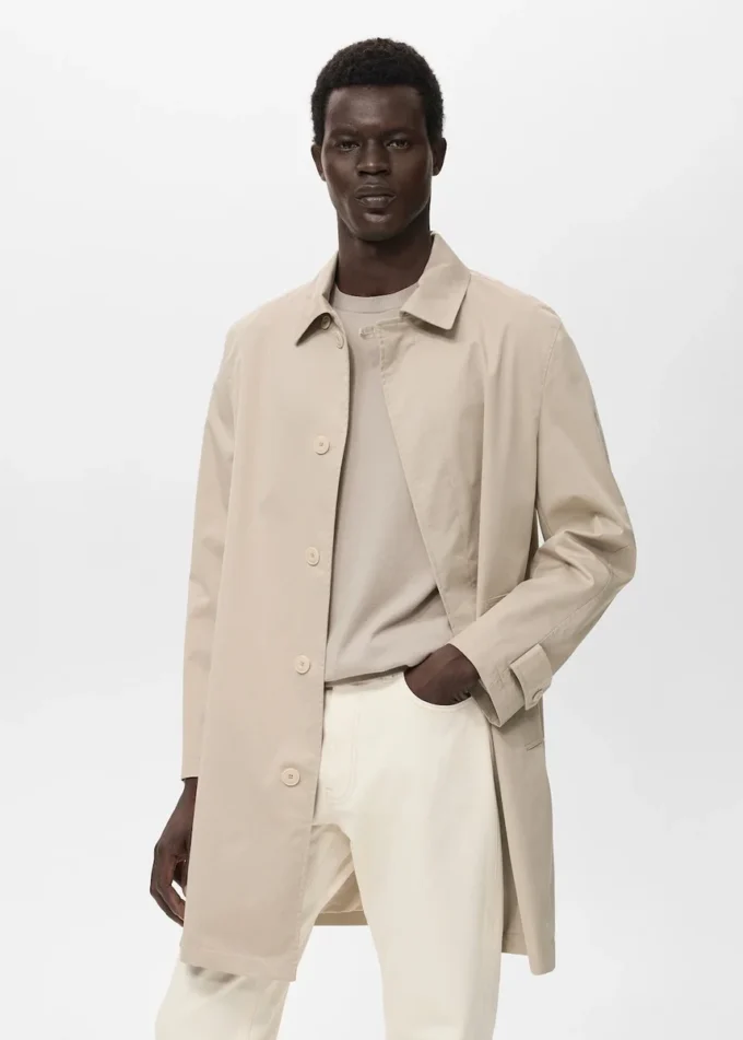 Trench-coat classique hydrofuge