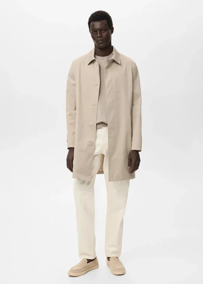 Trench-coat classique hydrofuge