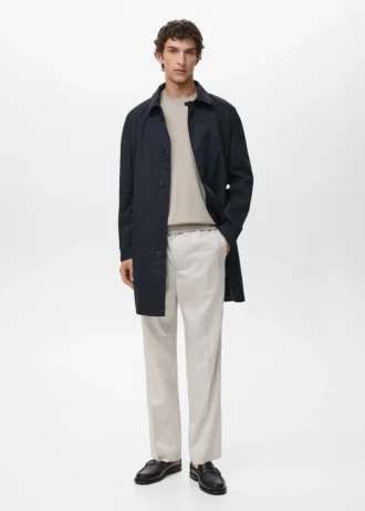 Trench-coat classique hydrofuge