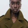 Trench-coat court oversize à double boutonnage Trench-coat court oversize à double boutonnage