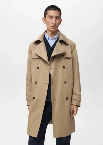 Trench-coat imperméable avec ceinture