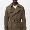 Trench-coat imperméable avec ceinture