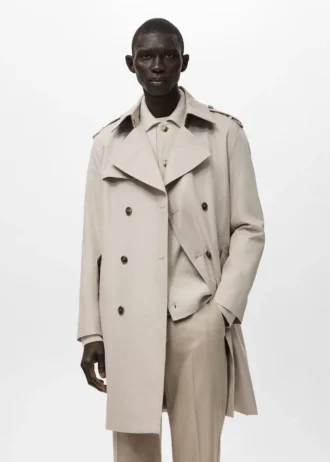 Trench-coat imperméable avec ceinture