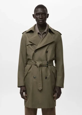 Trench-coat imperméable avec ceinture