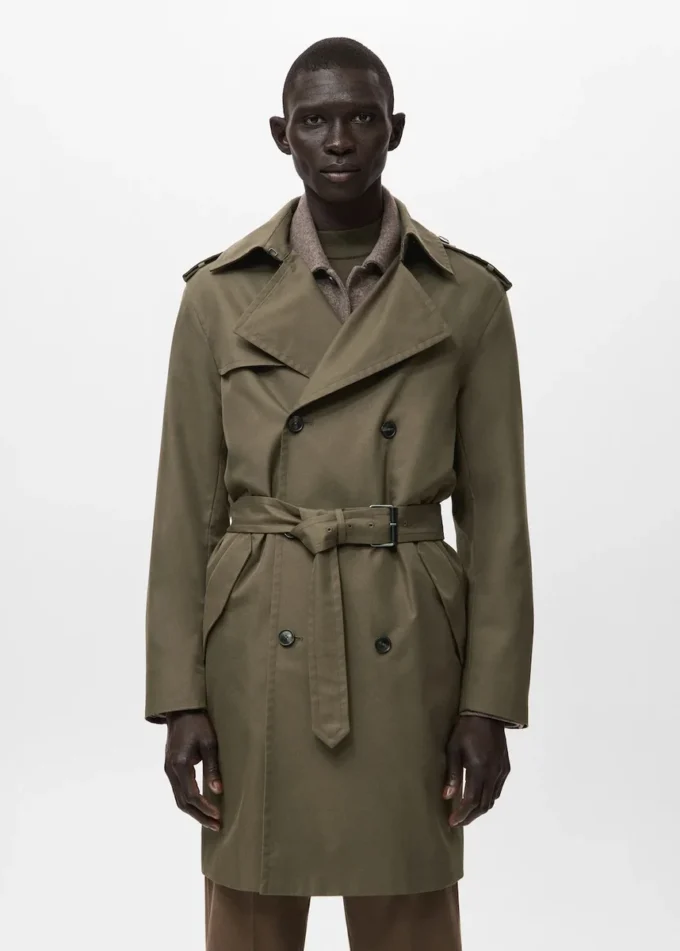 Trench-coat imperméable avec ceinture