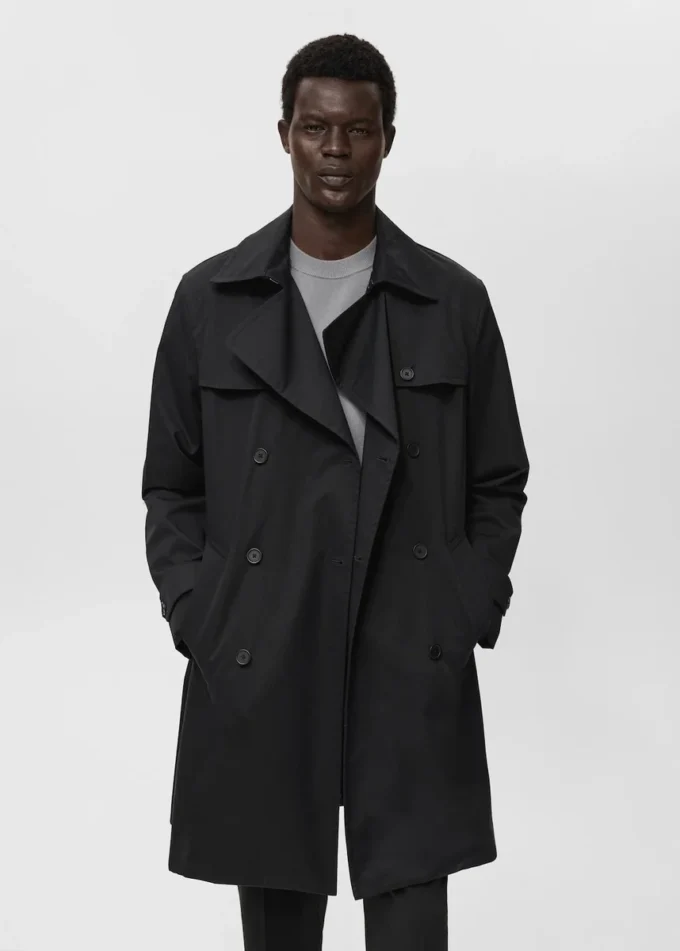 Trench-coat imperméable avec ceinture