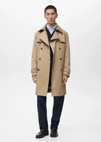 Trench-coat imperméable avec ceinture