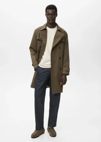 Trench-coat imperméable avec ceinture