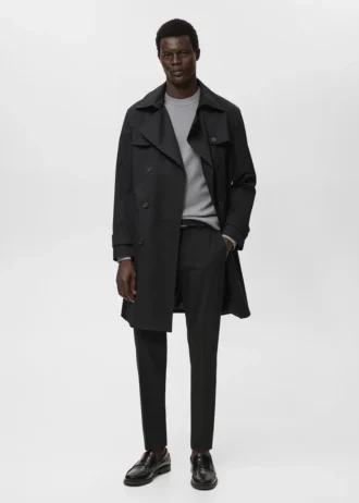 Trench-coat imperméable avec ceinture