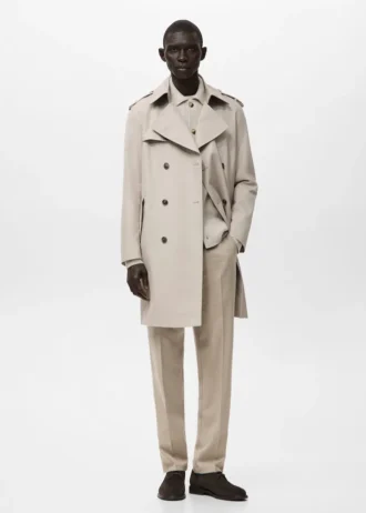 Trench-coat imperméable avec ceinture