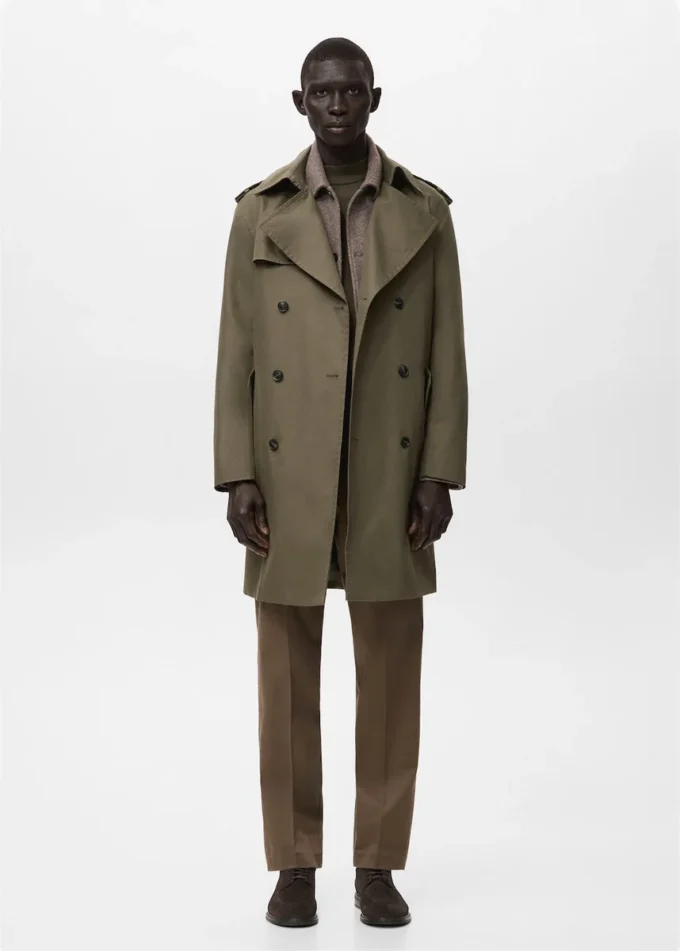 Trench-coat imperméable avec ceinture