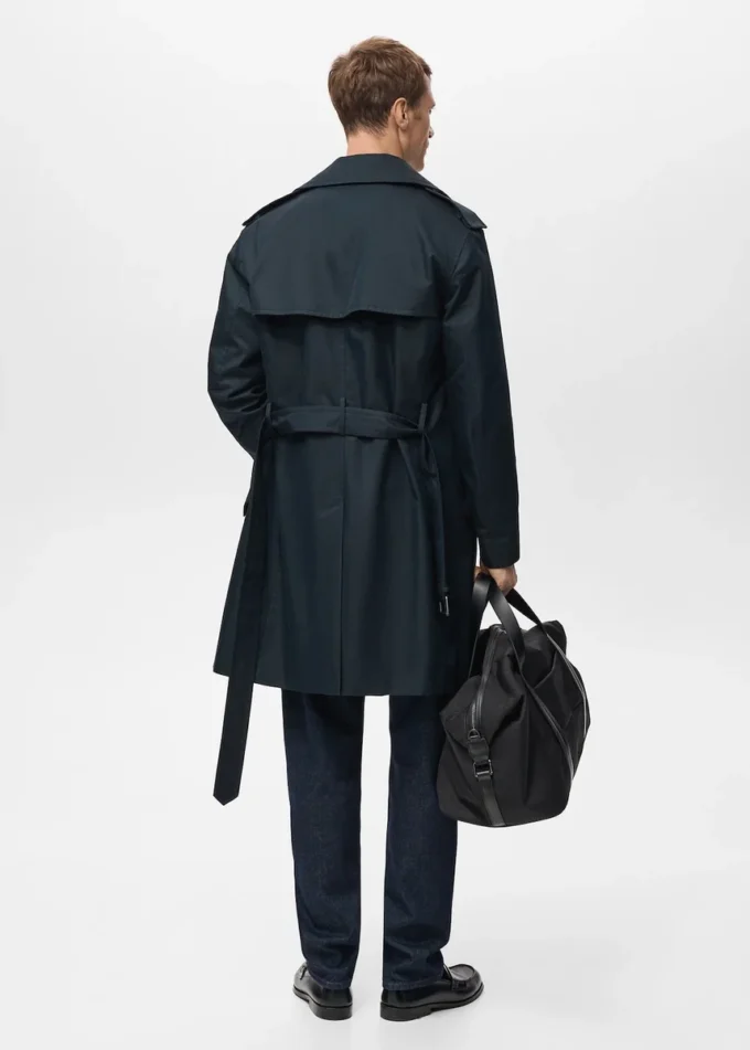 Trench-coat imperméable avec ceinture