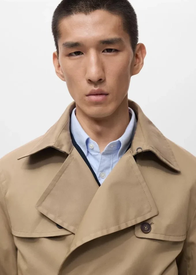 Trench-coat imperméable avec ceinture