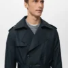 Trench-coat imperméable avec ceinture