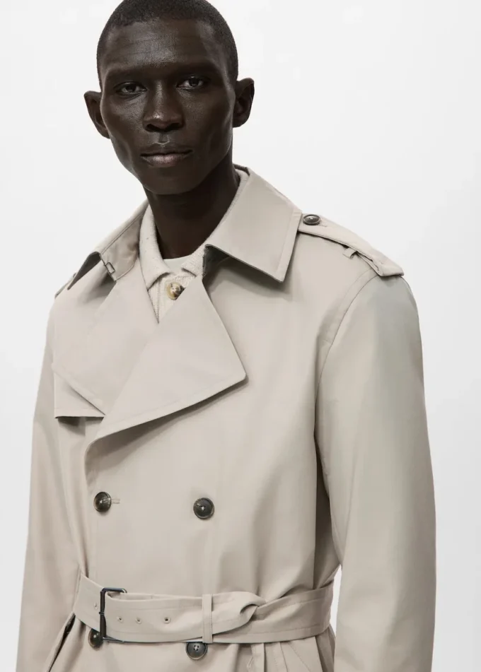 Trench-coat imperméable avec ceinture