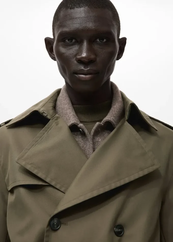 Trench-coat imperméable avec ceinture
