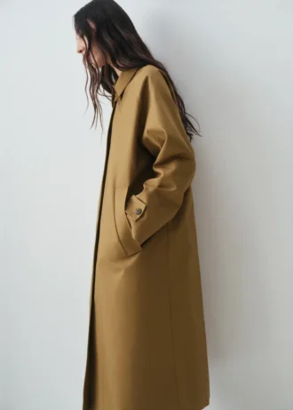 Trench-coat long 100 % coton