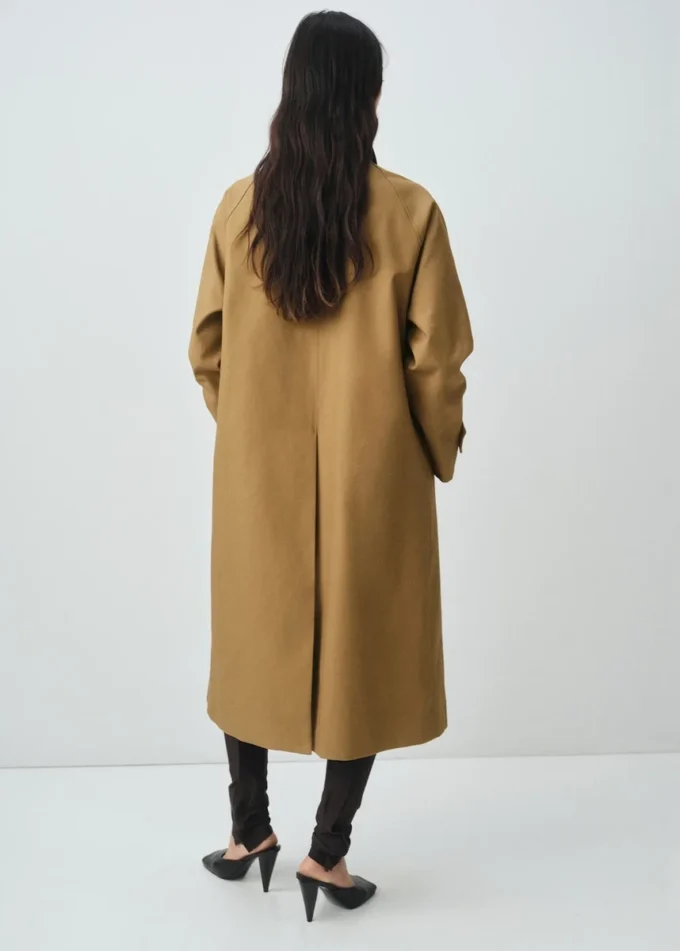 Trench-coat long 100 % coton