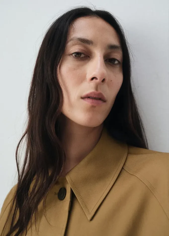 Trench-coat long 100 % coton