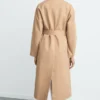 Trench-coat long avec ceinture