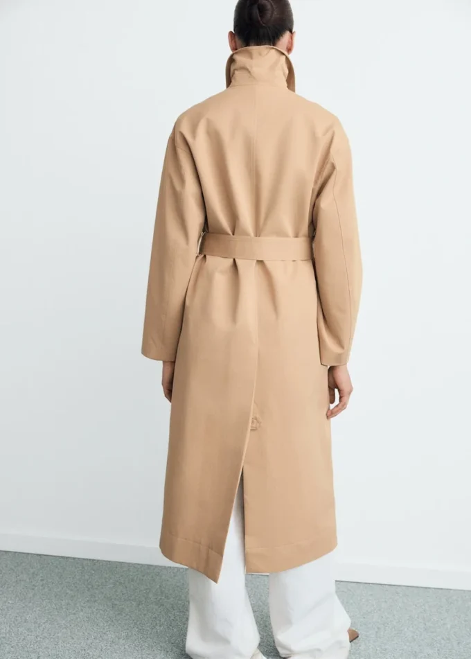 Trench-coat long avec ceinture