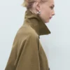 Trench-coat long à double boutonnage