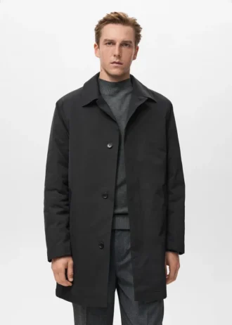 Trench-coat matelassé déperlant