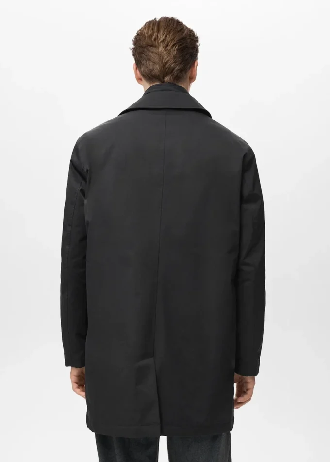 Trench-coat matelassé déperlant