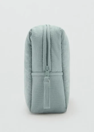 Trousse à cosmétiques en coton texturé