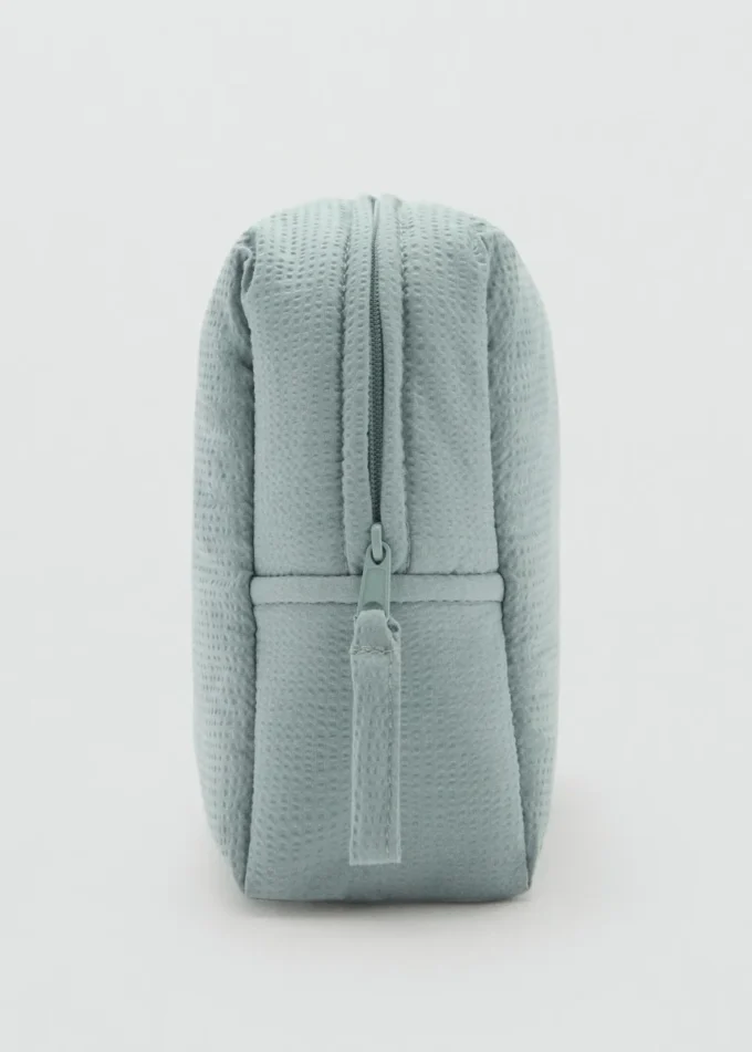 Trousse à cosmétiques en coton texturé