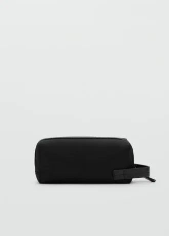 Trousse de toilette avec détails en cuir