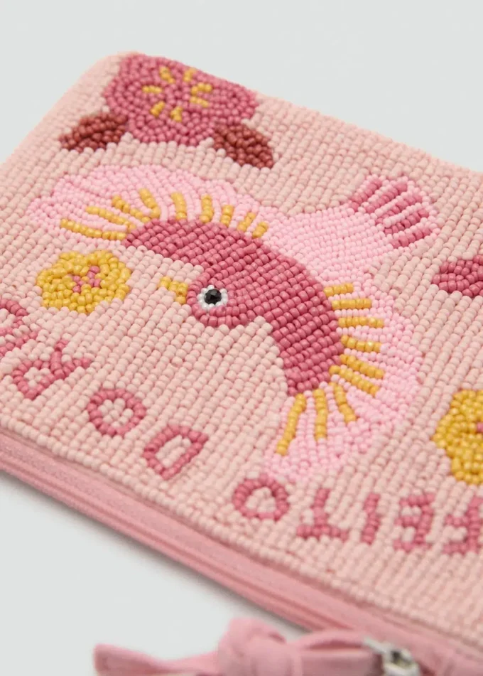 Trousse de toilette avec motif perlé