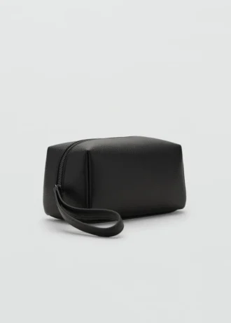 Trousse de toilette à bandoulière contrastée