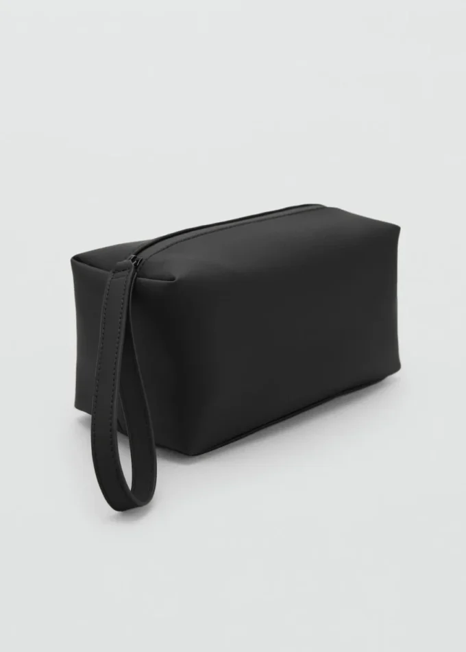 Trousse de toilette à bandoulière contrastée