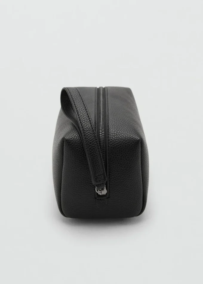 Trousse de toilette à bandoulière contrastée