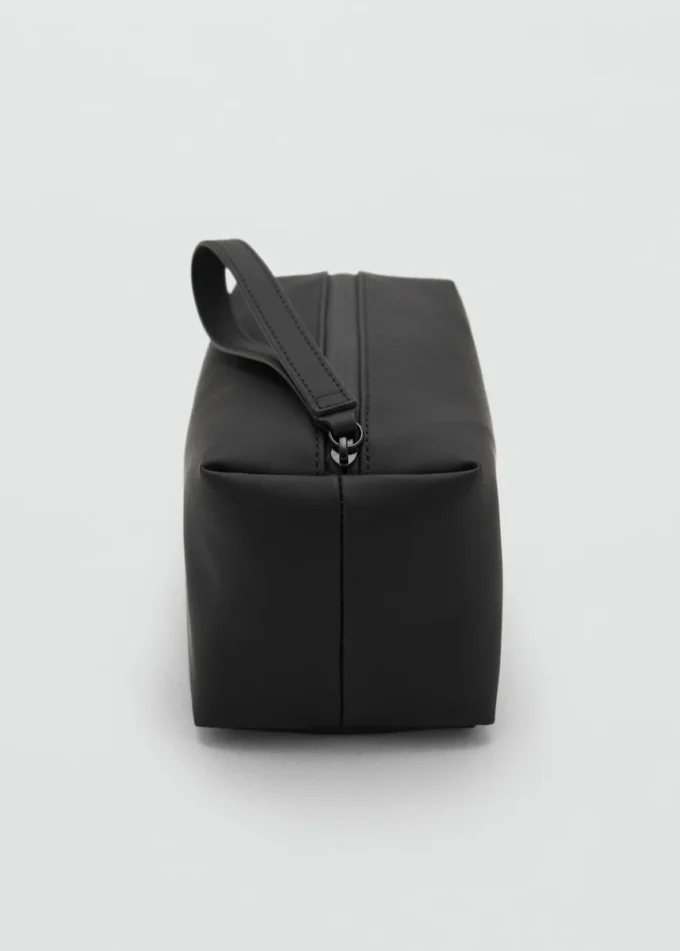 Trousse de toilette à bandoulière contrastée